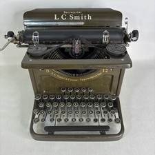 Antique 1920s 1930s LC Smith Secretarial 8-12 Manual Mechanical Typewriter  picture
