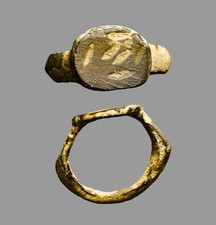 Antiquity 300BC Guaranteed Authentic Hellenistic Bronze Palm Branch Ring wCOA picture