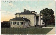 Griffin GA - Griffin Hospital mailed 1911 antique postcard picture