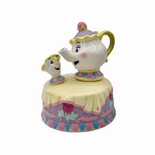 VTG Schmid Disney Beauty and the Beast Mrs. Potts & Chip Music Box WORKING picture