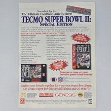 Tecmo Super Bowl 2 Super Nintendo SNES Sega Genesis Ultimate Print Ad/Poster picture