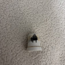 Vintage Grand Piano Porcelain Thimble Collectible Gold Trim picture