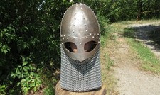 Norman-Anglo-Saxon Steel helmet Spangenhelm 10–11th WARRIOR  MEDIEVAL Size 61-62 picture