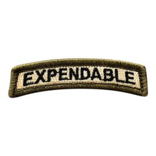 Expendable Tab Rocker Tactical Hook Patch [2.75 X 0.75 -TAB2) picture