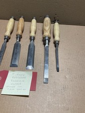 5 FULLY RESTORED SHEFFIELD MADE CHISELS (age Verification Item) picture