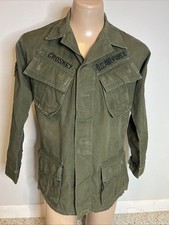 1968 Vietnam Era OG 107 US AIR FORCE Coat Jacket Slant Pocket Combat Tropical Sm picture
