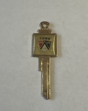 Vintage Ford Automobile Uncut Key Advertising Keychain picture