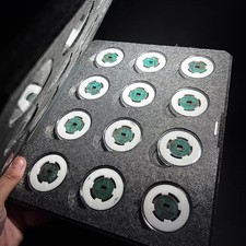 24CT Display Tray Storage Case Box Album for Round Coin Capsules Holder picture