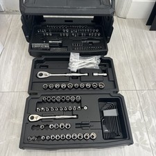 Vintage 212 PIECE HUSKY Mechanic SOCKET SET With Large Case Missing 1/4” Ratchet picture