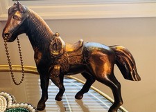 This is a vintage metal western horse figurine Carnival Prize picture