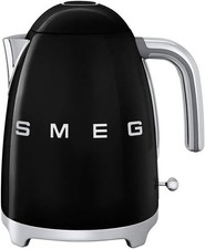 Smeg 50s Style 1.75-qt. Stainless Steel Variable Temp Black Electric Kettle Open picture