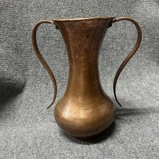 VTG 12” Hand Hammered Copper Vase Mexico Santa Clara Del Cobre 3lbs 12oz picture