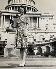 1930s Capital Hill Supreme Court Washington DC Beautiful Woman Original Photo picture