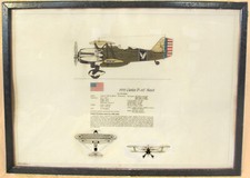 Lrg Vtg Flight Classics Original Print 1931 Curtiss P-6E Hawk Military Biplane picture