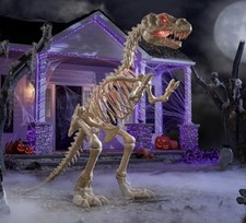 9 Ft Grave & Bones Giant-Sized LED T-Rex Dino Halloween Decoration picture