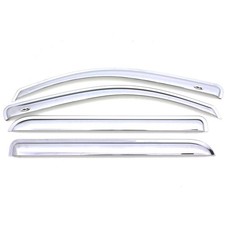 Chevy Silverado 07-13 Outside Mount Rain Guards Chrome Style For 07-13 1500 picture