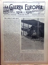 L'Illustrazione Popolare 30 March 1916 WW1 Verdun Jacopo Tasso Dobbiaco Morfina picture