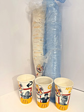 McDonald's 2005 VTG Happy Meal Ronald Paper Cold Cups 60 + w/lids 3 Styles picture