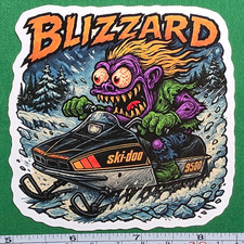 Ski-Doo Blizzard 9500 Snowmobile 9x9cm Durable Die-Cut Vinyl Sticker picture