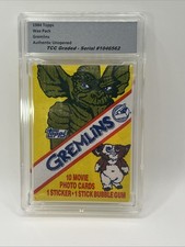 1984 Topps Gremlins Wax Pack Authentic Unopened Encapsulated picture
