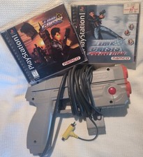 Sony Namco TIME CRISIS + PROJECT TITAN w/ GunCon Light Gun & Manuals, PS1 NTSC picture
