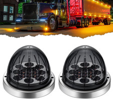 Smoked Watermelon LED Lights 2 Pack Amber Turn Signal Marker Lights Semi Trucks picture