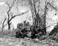 U.S. Marines with Tank engage North Viet Cong enemy 8x10 Vietnam War Photo 572 picture