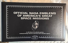 Official Nasa Emblems of America's Greatest Space Missions Lot of 33 and Binder picture