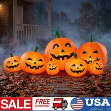 7.5 FT Halloween Inflatable Pumpkin LED Light Up Blow Up Yard Lawn Outdoor Decor picture