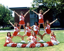 Vintage Girls Cheerleading / Spirit / Cheer Team with Pom, Poms / 1991-Original picture