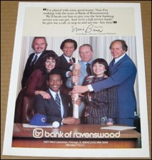 1982 Ernie Banks Bank of Ravenswood Print Ad Advertisement Vintage Chicago Cubs picture