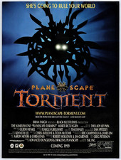 D&D Planescape Torment - PC Game - Vintage Original Print Ad/Poster Promo 1998 picture
