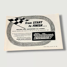 1970 Mallory Ignition From Start to Finish Vintage Ad Y picture
