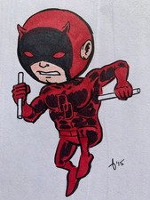 DAREDEVIL - 2015 - Marvel MCU Disney - original art - ink & color marker/pencil picture