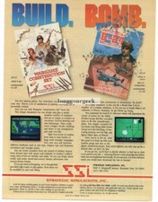 1987 SSI Wargame Construction Set B-24 Computer Video Game Vintage Ad picture