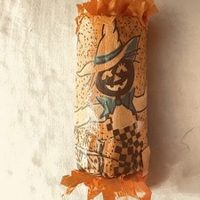 1 Rare Scarecrow vintage Halloween Crepe Paper Party Favor w/prizes handmade  picture