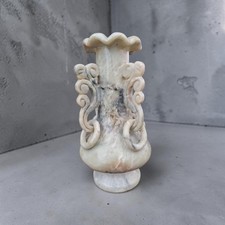Gorgeous Antique Serpentine Carved Vase Unique Carved Rings 109.5