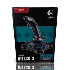 Vintage Logitech ATTACK 3 Video Game Flight Joystick Controller 2005 NEW SEALED picture