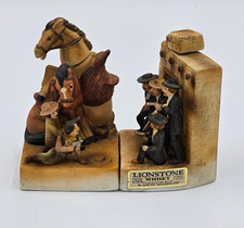 1977 LIONSTONE WHISKY ''SHOOTOUT AT THE OK CORRAL'' DECANTERS 2 OF 3 picture
