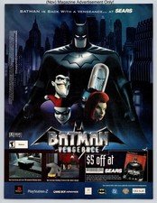 Batman Vengeance Ubisoft Sears Promotion PS2 Game Boy 2001 Advertisement picture