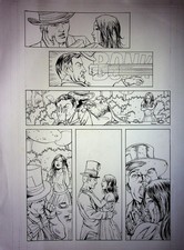 Kewber Baal Mis-Adventures of Adam  West Hand Inked Original Comic Interior Page picture