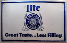VINTAGE 1981 MILLER LITE BEER METAL SIGN 16
