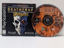 Deathtrap Dungeon PS1 Sony PlayStation Black Label Tested Works Disc and Manual picture