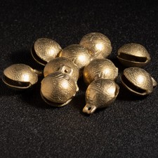 Brass Bells 20mm LOT of 20 Craft Bead Herding Ethnic Feng Shui picture