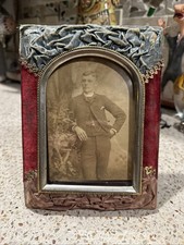 Antique Picture Frame w/ Photograph Of Man Late 1882 picture
