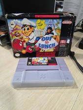 Out to Lunch (Super Nintendo SNES, 1993) Authentic Box No Manual TESTED picture