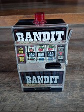Radica BANDIT Slot Machine Coin Bank circa 2004 - tested & working See video picture