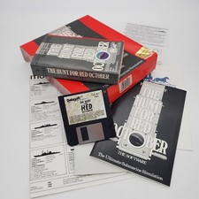 The Hunt for Red October Apple Macintosh Datasoft Big Box Computer Game w/ Novel picture