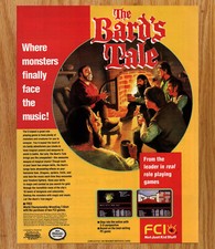 The Bard's Tale FCI RPG Monster - Video Game Print Ads Poster Promo Art 1991 picture