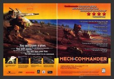 1999 Mech Commander Tactical Command Video Game Print Advertisement (2 pgs) picture